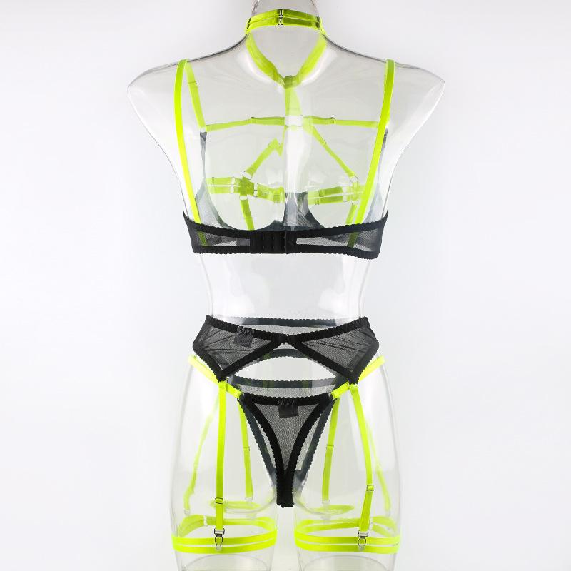 Aduloty Женское сексуальное нижнее белье, красное, двухцветное, с бретельками, воротник, окружность ноги, эротическое нижнее белье, комплект с бюстгальтером на косточках