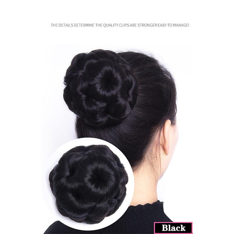 Wig Ball Head Female Employer Pan Head Flower Grab Clip Hair Ornament Lazy Person Fluffy Head Ornament Hair Ring