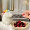 Dinosaur Unicorn Stainless Steel Fruit Fork for Home, Lightweight Luxury, High-end Feel, Child-Safe Ceramic Fork Storage Jar