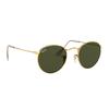Винтажные круглые очки RayBan с зелеными линзами, круглые металлические солнцезащитные очки