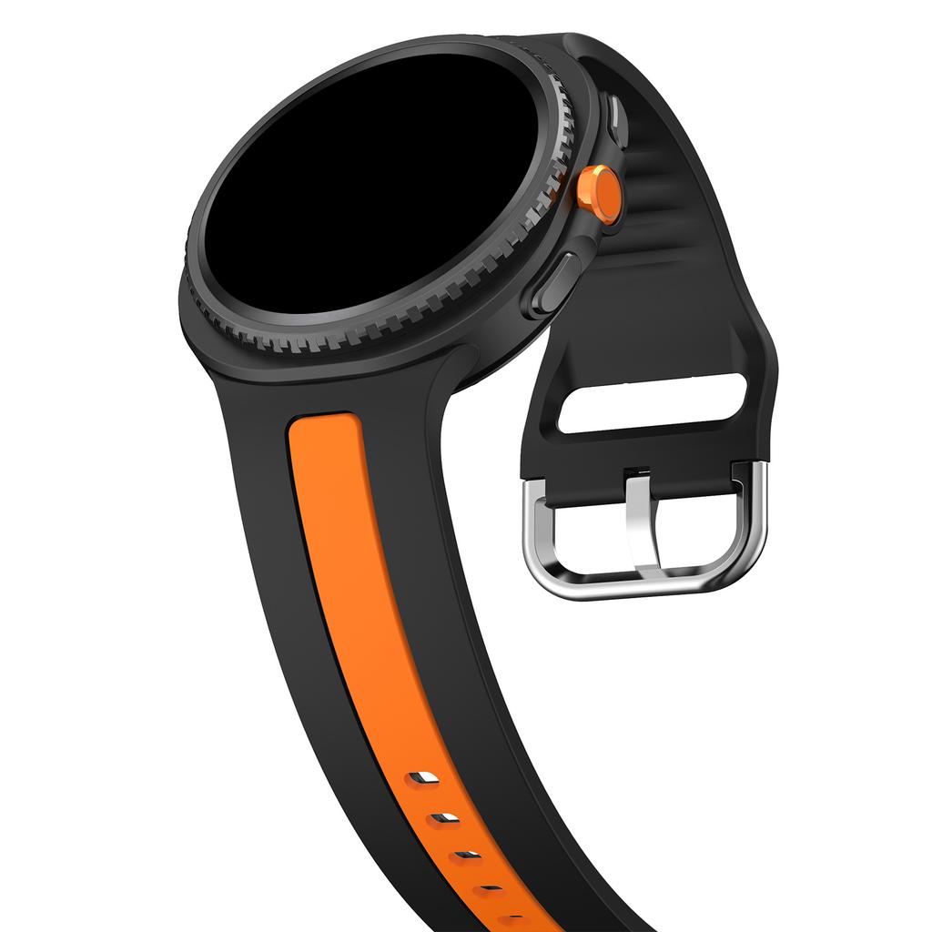 Двухцветный силиконовый ремешок для Samsung Galaxy Watch 8 classic 40мм 44мм 46мм спортивный Сменный браслет Для Galaxy Watch 8 Ремешок