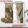 2pcs, 2D FLAT PRINTING Curtains (Without Rod) DinoRider Cat Modern Fashionable Curtainments Polyester Curtains Decorations