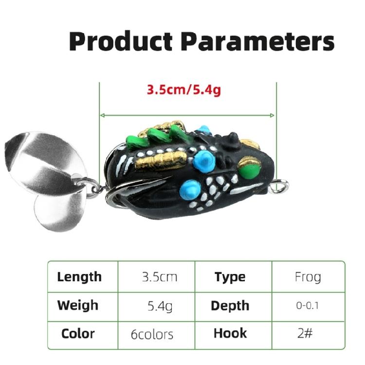 Soft Frogs Baits for Freshwater Fishing 3.5cm Ray Frogs Crankbait Lures PVC Frogs Lures 6 Color Optional