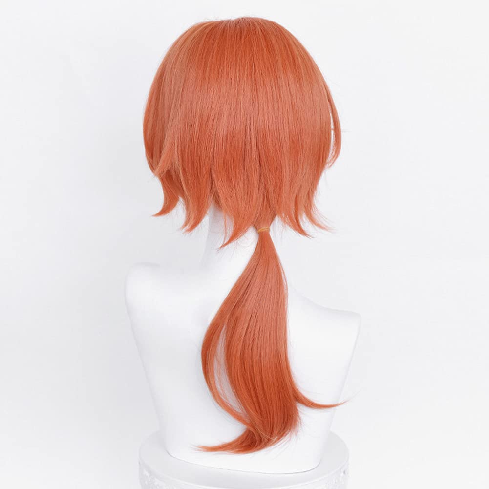 Парик для косплея Лео Цукинага, термостойкий парик, парик для косплея, костюм на Хэллоуин, поставляется со специальной сеткой и расческой оранжевого цвета