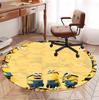 Minions Pattern Round Rug, Indoor/Outdoor Mat, for Picnic, Gameroom, Bedroom, Office, Living Room, Home Decor Carpet, Birthday Gift