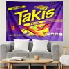 Гобелен с принтом Takis-Fuego, Фон, Легкая установка, Идеально подходит для спальни, офиса и гостиной, с эстетичным настенным декором.