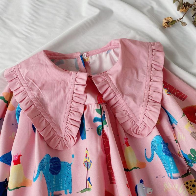 Платье с длинными рукавами для девочек, пышное платье, платье принцессы, удобное осеннее платье