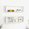 VidaXL Wall Cube Shelves 2 Pcs White 80x15x26.5 Cm Chipboard