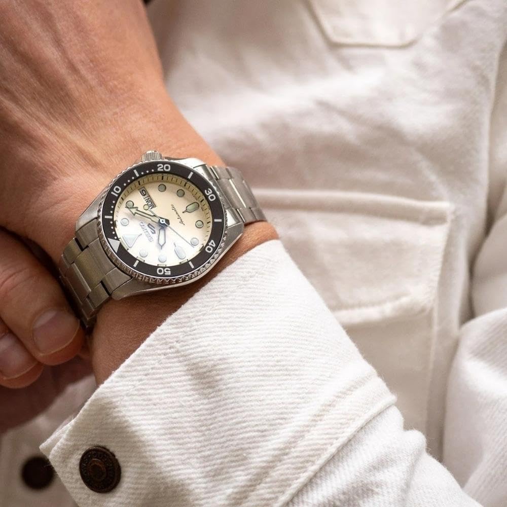 Seiko Часы SEIKO с автоматическим заводом, ручная модель, зарубежная модель SKX, размер для мальчика, кремовый SRPK31K1 (с обмоткой) мужской [предмет]