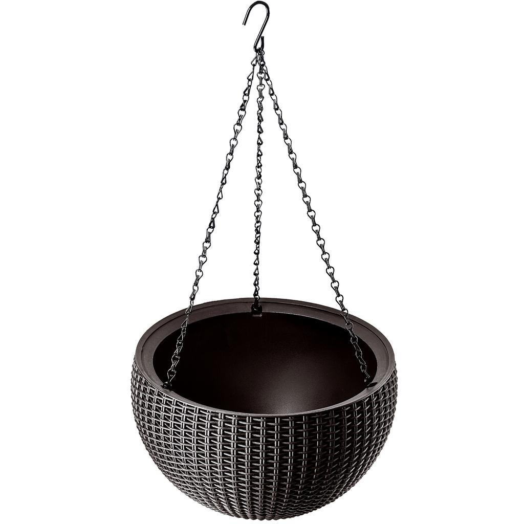 KETER Doniczka Wisząca Hak i Łańcuch Donica Brąz