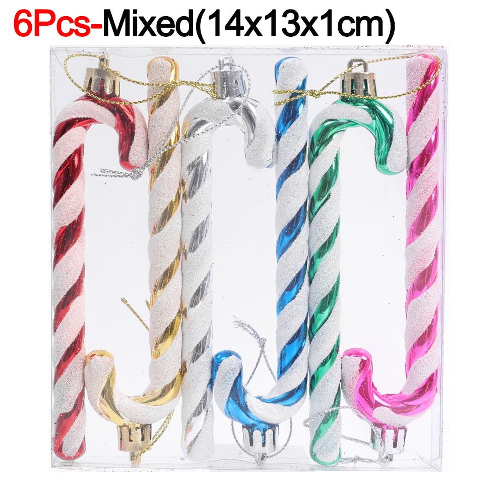 Christmas Acrylic Candy Canes Twisted Crutch Christmas Tree Hanging Ornaments New Year Party Home Decorations Kids Gift Navidad