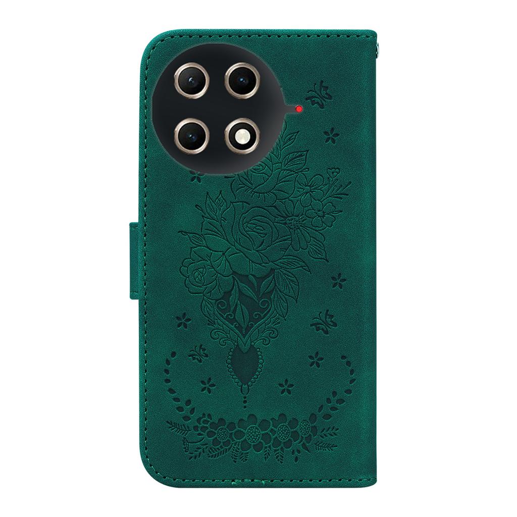 For TECNO Camon 30S 4G/30S Pro 4G Case Butterfly Flower Imprint PU Leather Wallet Phone Cover with Strap