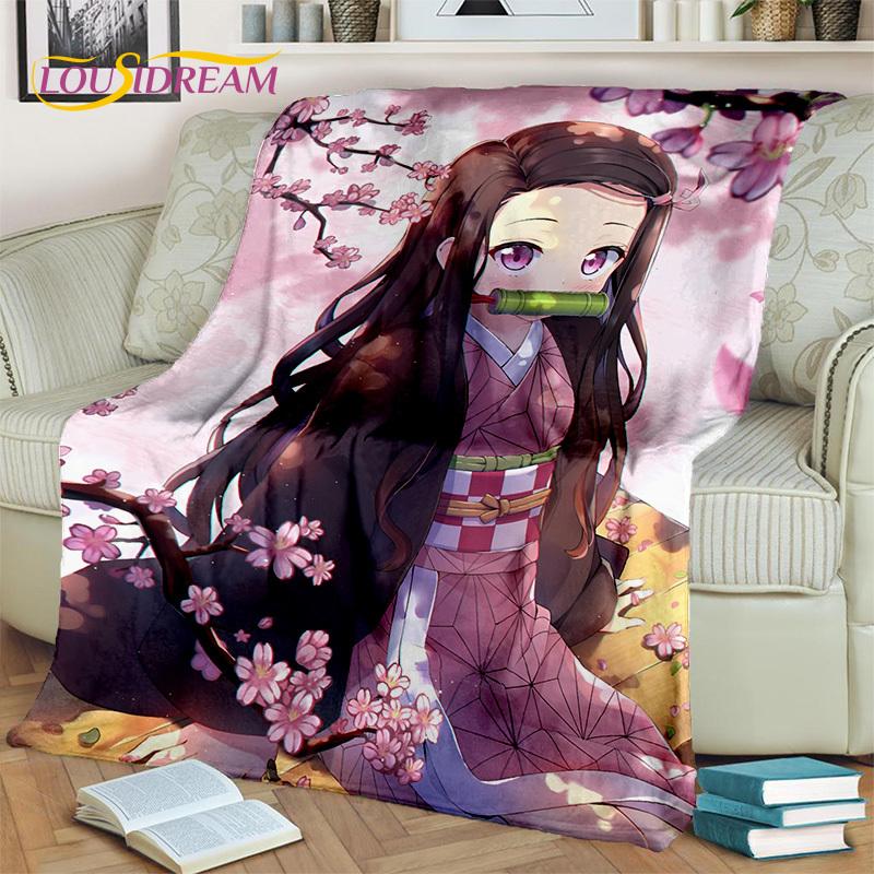 Kamado Nezuko Demon S-Slayer Japan Anime Blanket, мягкое детское одеяло для дома, спальни, кровати, дивана, пикника, путешествия, офиса, подарка