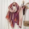 Winter Thick Viscose Scarf Geometric Plaid Fringe Cotton Shawls And Wraps Pashmina Stole Bufandas Muslim Hijab Sjaal 180*90Cm