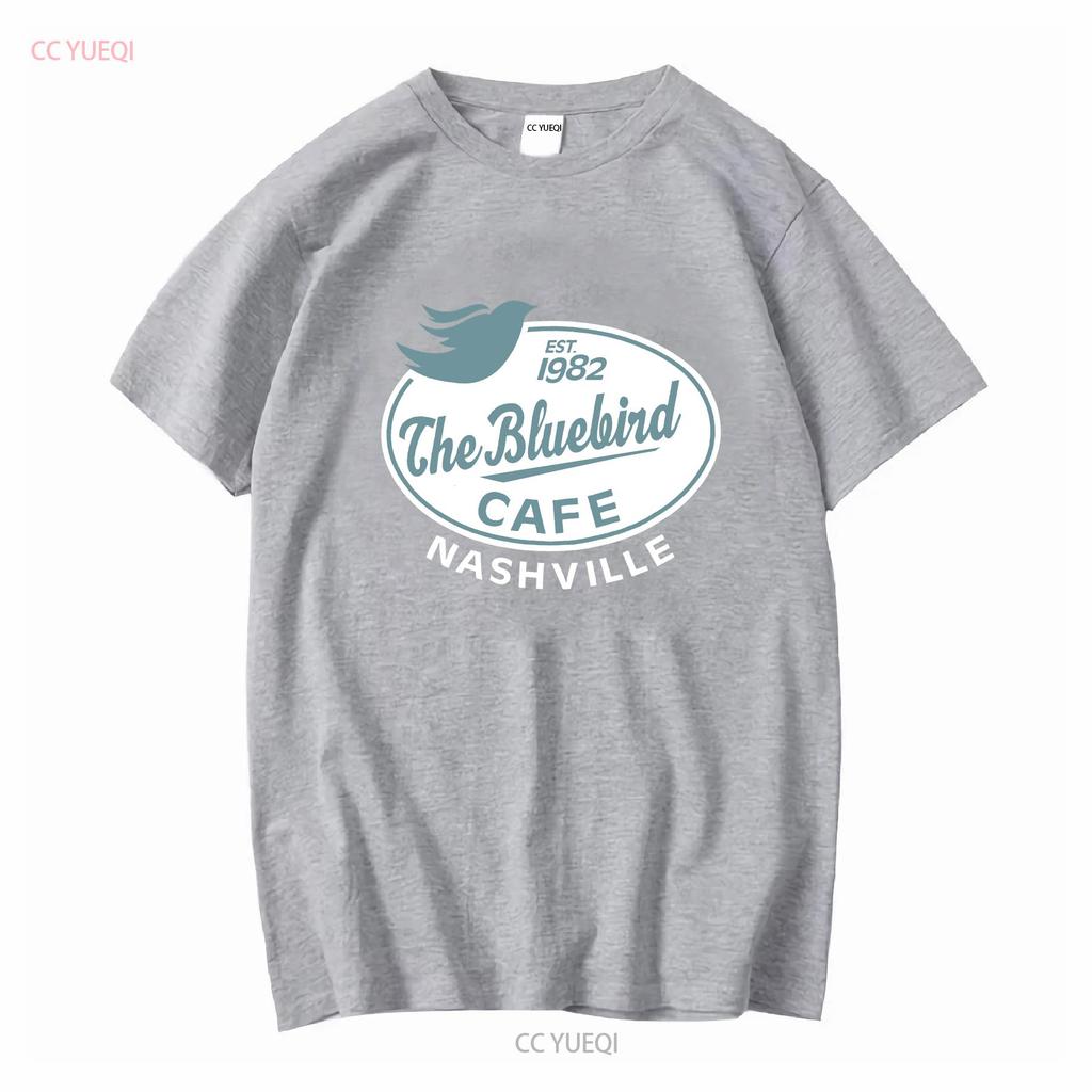 BLUEBIRD CAFE NASHVILLE Футболка Бар Музыкальное заведение Ретро Потертая Взрослый МАЛЕНЬКИЙ винтаж Стиранная Повседневная с принтом Унисекс