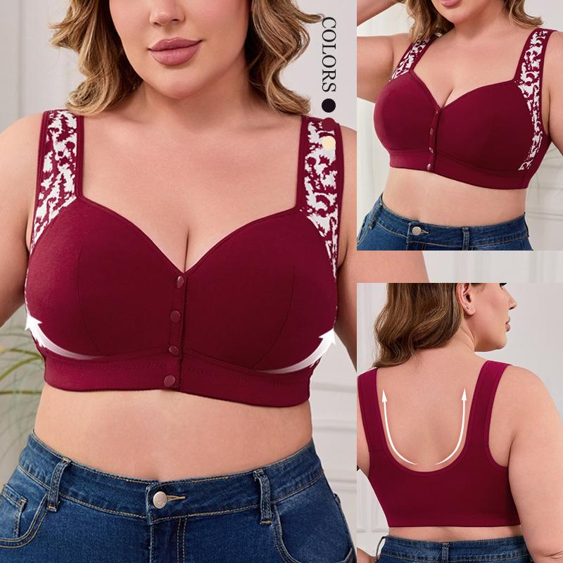 1XL-7XL Бюстгальтер с передней застежкой Большие размеры Без косточек Жилет Нижнее белье