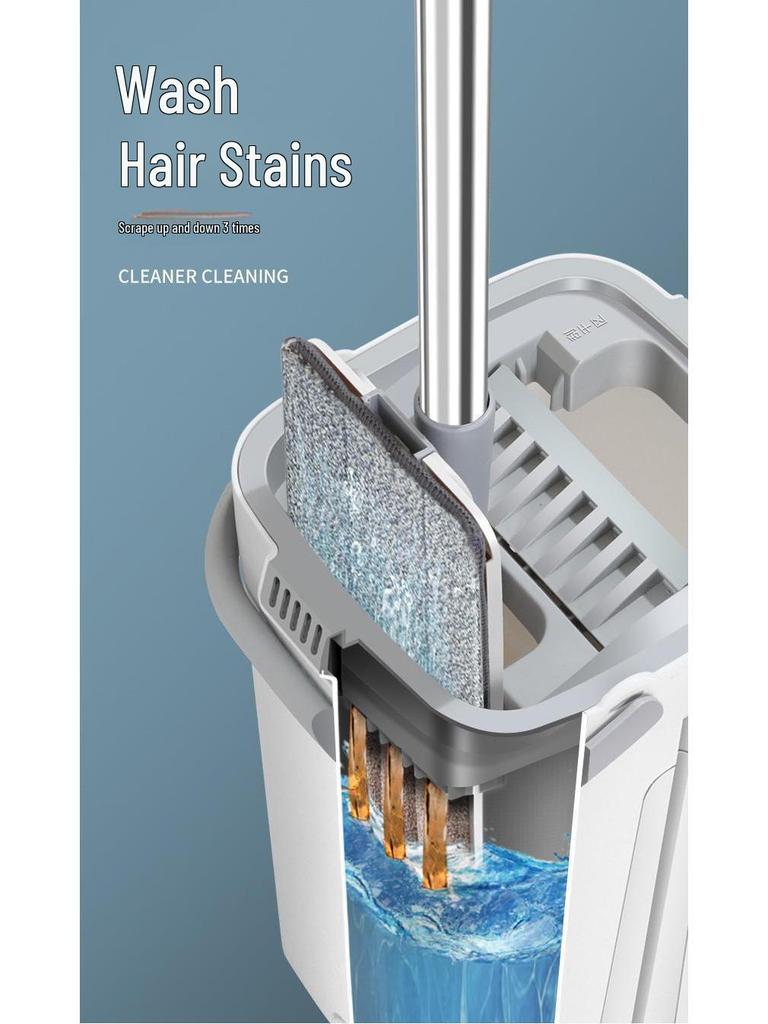 2024 Hands-Free Flat Mop: New Style, Easy-Clean Scratch Mop for Effortless Home Cleaning
