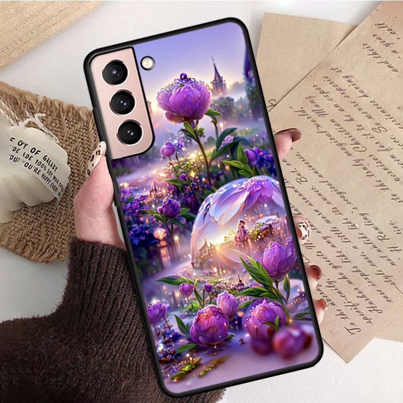 Чехол с изображением природы, цветка пиона, розы, небес для Samsung Galaxy S22 S20 Note20 Ultra S20 S22 S21 S10 S9 Plus S10E S20FE Note10Plus Note9