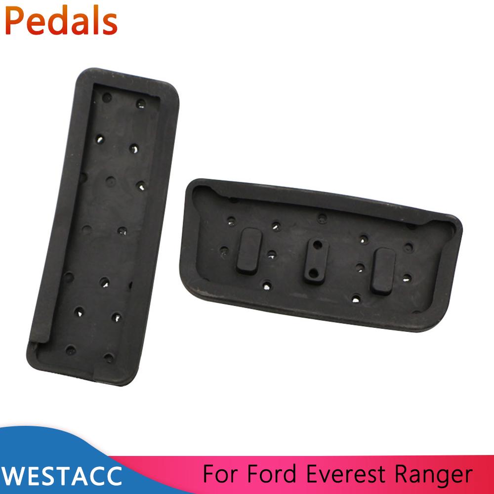 Автомобильные педали из нержавеющей стали, чехол для педали акселератора, газа и тормоза для Ford Everest Ranger 2016-AT MT Parts