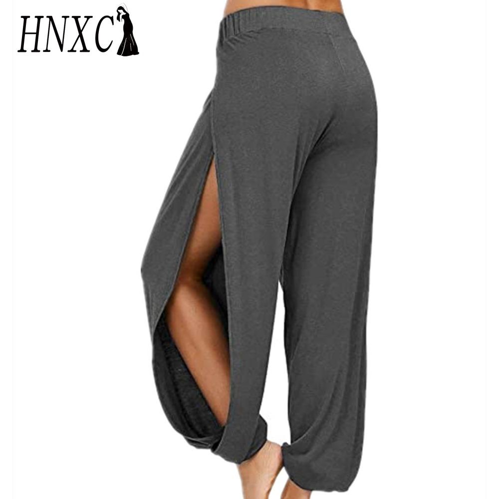HNXC Женские модные повседневные брюки и капри с однотонным принтом