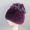 Russia New Winter Real Fur Beanies Hat Women 100% Genuine Real Rex Rabbit Hat Good Elastic Knitted Rex Rabbit Fur Caps