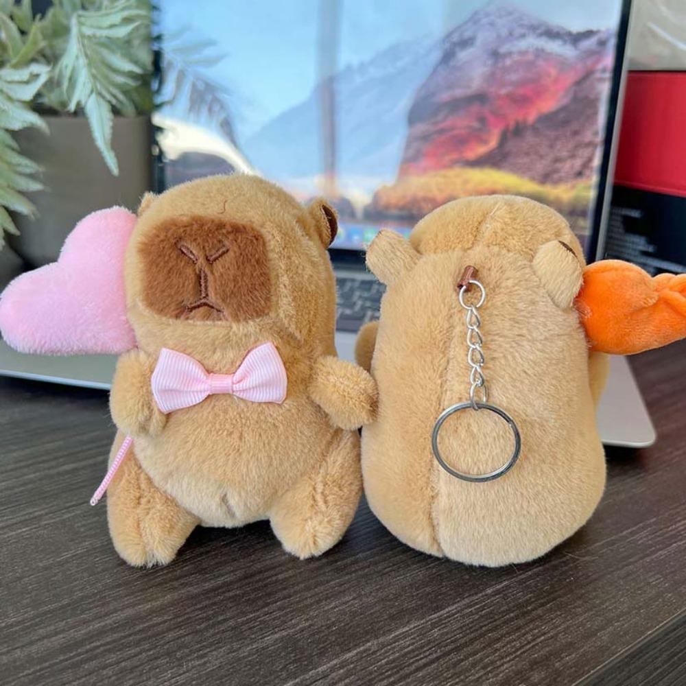 Брелок-мешок в виде капибары, плюшевая кукла-украшение для вечеринки, коричневый подарок на День святого Валентина