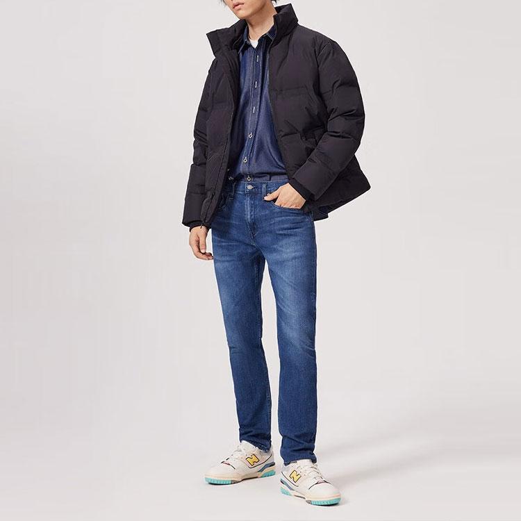 Куртка пуховая Levis с однотонным логотипом, воротником-стойкой, унисекс, верхняя одежда, черная A5167-0002