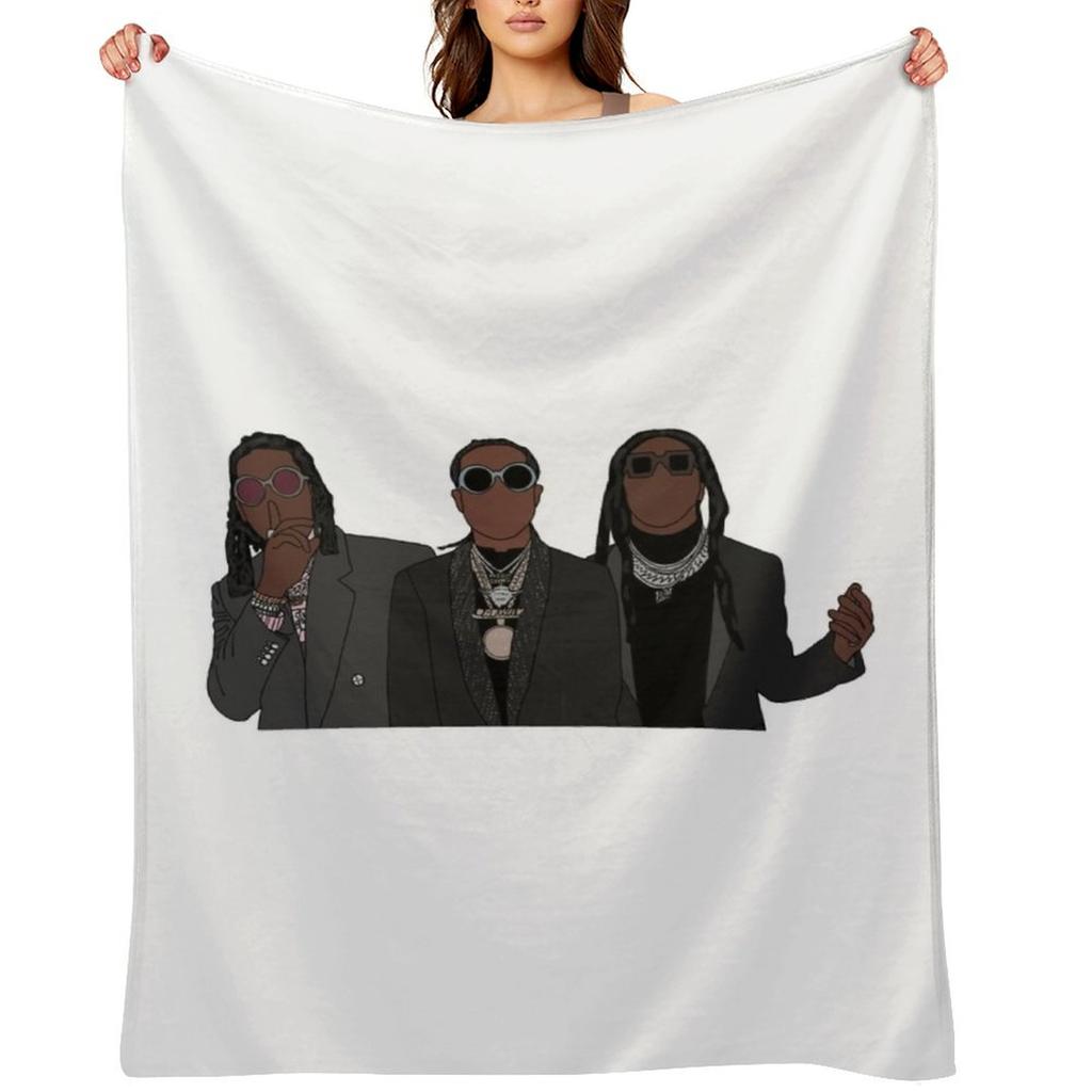 The Migos Throw Blanket Vintage Sleeping Bag Cute Plaid Travel Blankets