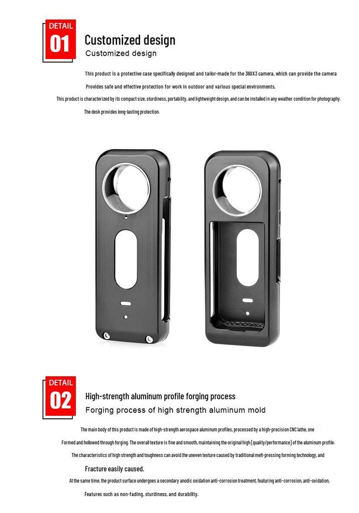 Защитная алюминиевая рама для Insta360 X3