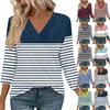 Women's 3/4 Sleeve Shirts V Neck Print Tops Casual Tops Basic Tees Blouse Loose Tops