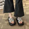 2024 New Summer Outwear Fairy Style One Piece Strap Versatile Thick Sole Popular Roman Women's Sandals