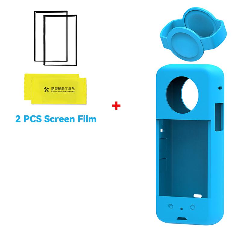 Lens Cap Protective Body Cover for Insta360 X3 Silicone Case Lenses Protector for Insta 360 X3 Anti-scratch Accessory