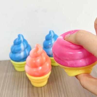 Nice Cream Вафельный Рожок Сенсорная Игрушка для Снятия Стресса Подходит для Тревожности и Концентрации Настольный Сенсорный Куб Подход