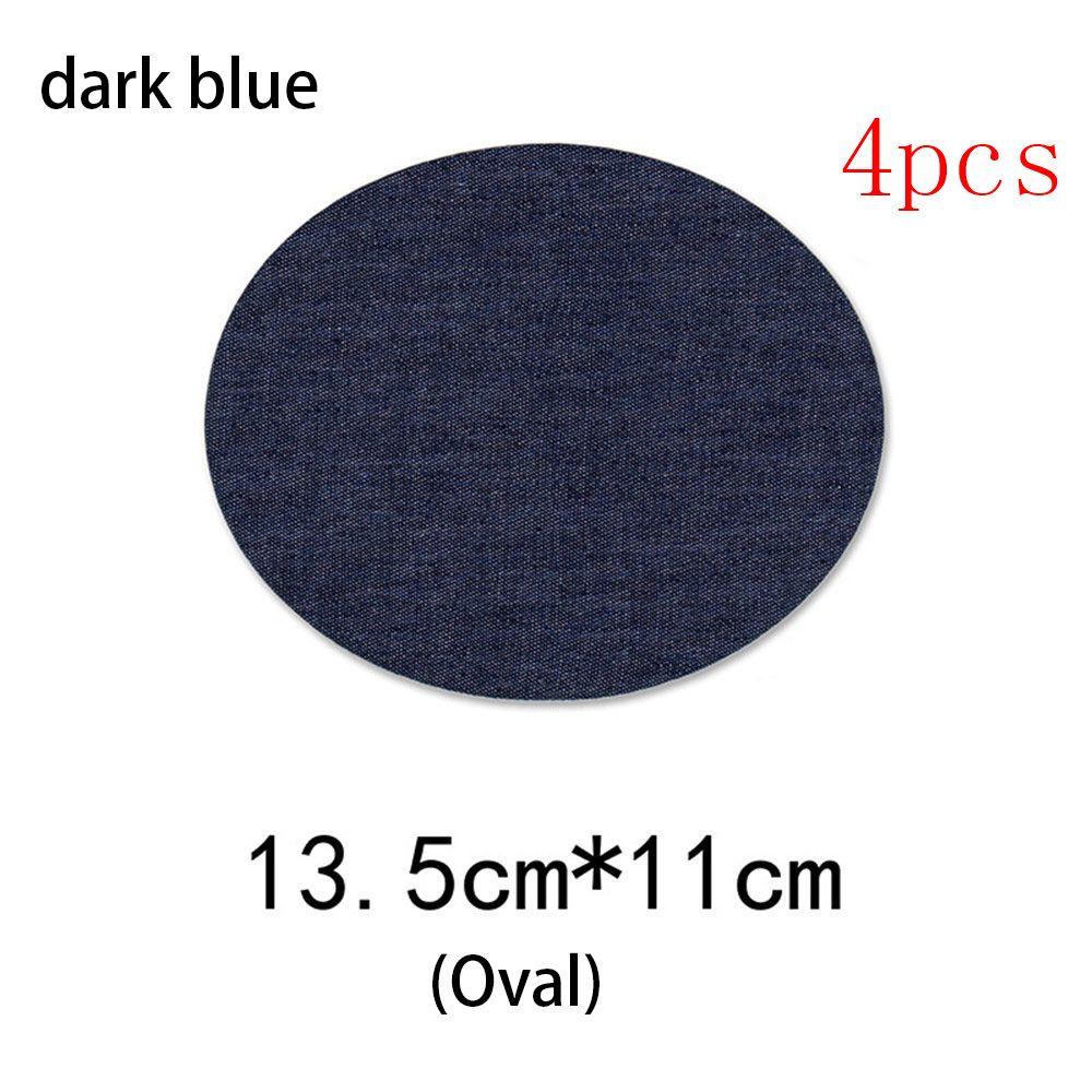 4Pcs New Applique Pants Knee Elbow Jeans DIY Iron-on Fabric Patch