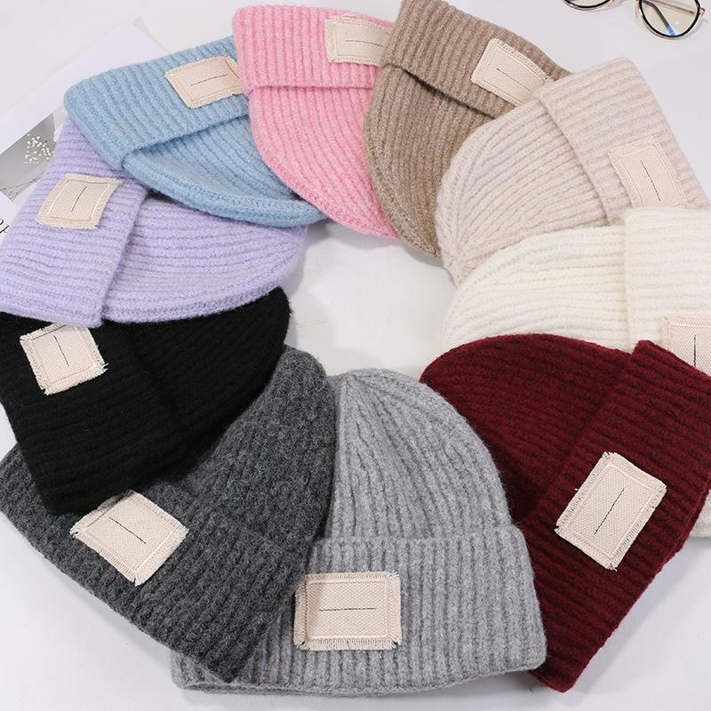 Hats for Women In Autumn and Winter Warm Face Showing Small Wool Hat Big Head Versatile Ear Protection Knitted Hat Student Korean Style Cold Hat Men