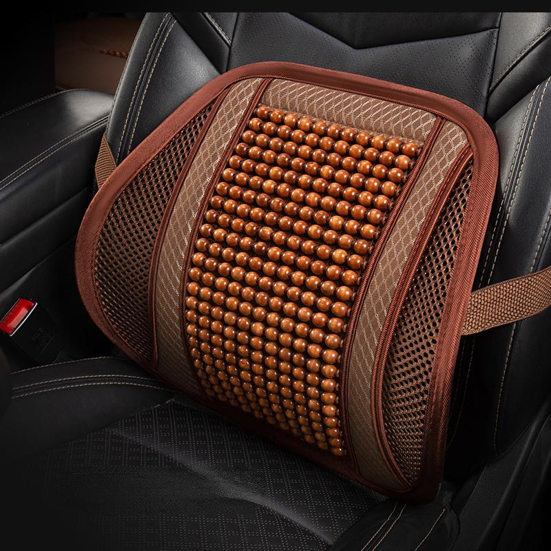 Подушка для автомобильного сиденья, летняя крутая подушка, цельный кусок дерева, бусины, летняя дышащая подушка, вентиляция, доступны четыре сезона