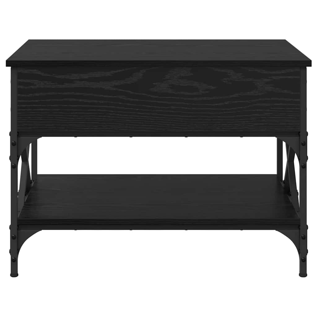 Coffee Table Black Oak Look 70x50x50 cm Wood Based Panel