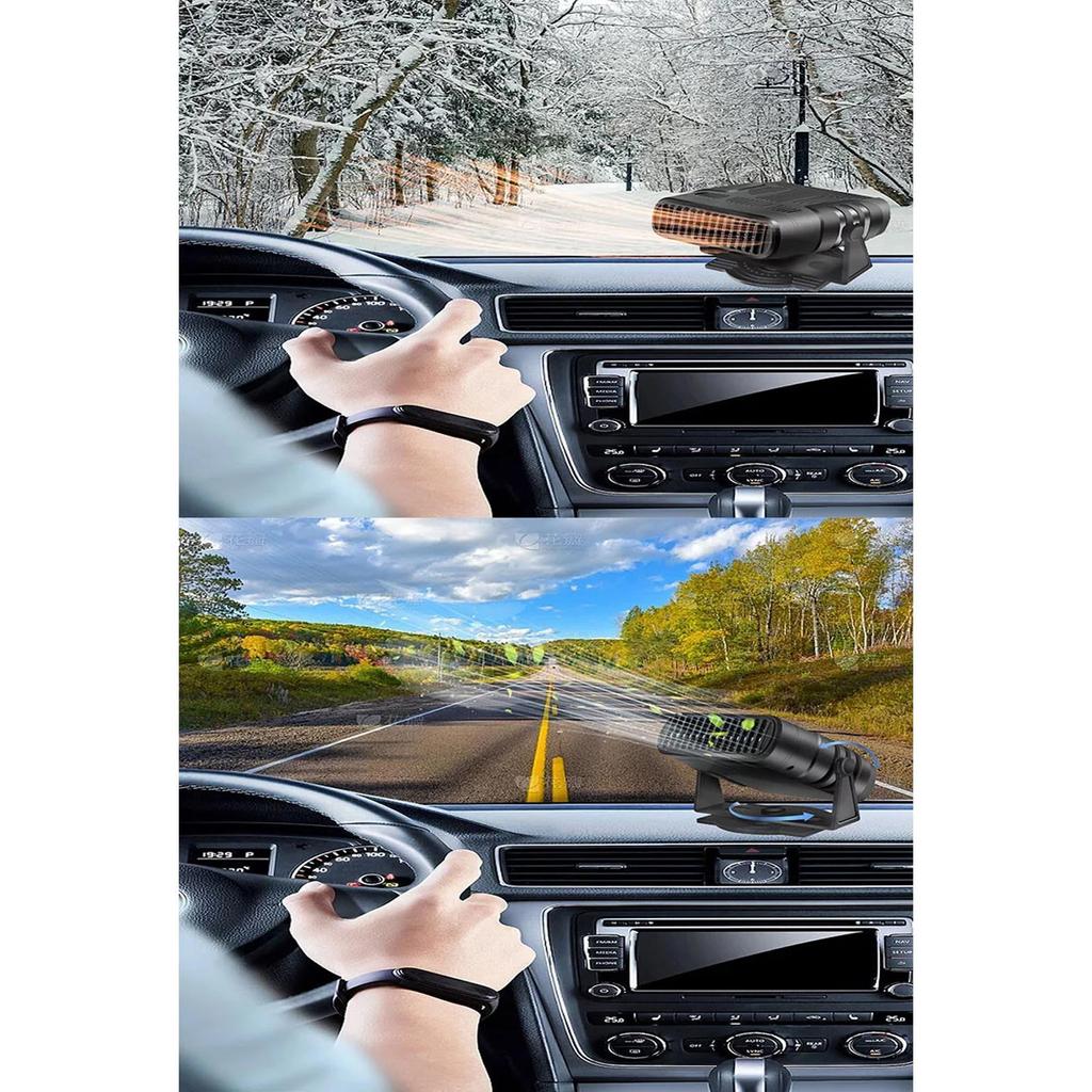 Электрический автомобильный обогреватель, вентилятор воздушного охлаждения 12 В/24 В, портативный демистер, дефростер, нагревательный вентилятор 120 Вт, осушитель, аксессуары для удаления запотевания ветрового стекла