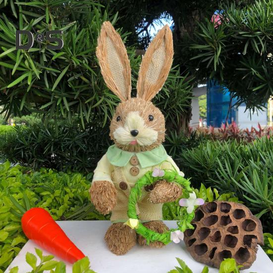 Фигурка кролика, украшение для стола, очаровательный внешний вид, яркое выражение лица, статуэтка кролика, украшение для пасхальной вечеринки