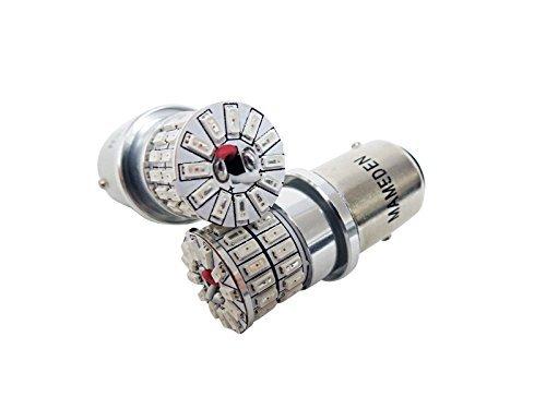 MAMEDEN S25 Double LED MIRA-SMD Amber Turn Signal Position BAY15d for Motorcycles (with 180° Pin Angle)