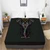 Customize Fitted Sheets Mattress Cover With Elastic Band 3D Bedsheet Linens 180x200 135x200 Bed Sheet Bedding Bohemia Wolf