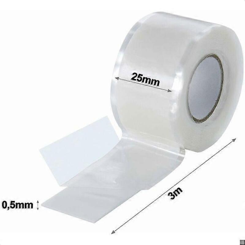 1 PCS Self-fusing Silicone Tape (self-fusing 25mmx3m wide, white, self-vulcanizing), Insulating Tape and Strip