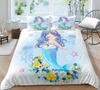 Комплект постельного белья с 3D узором русалки, пододеяльник с рисунком красоты, наволочка из 2 или 3 предметов, ткань из микрофибры, мягкое и удобное украшение для дома