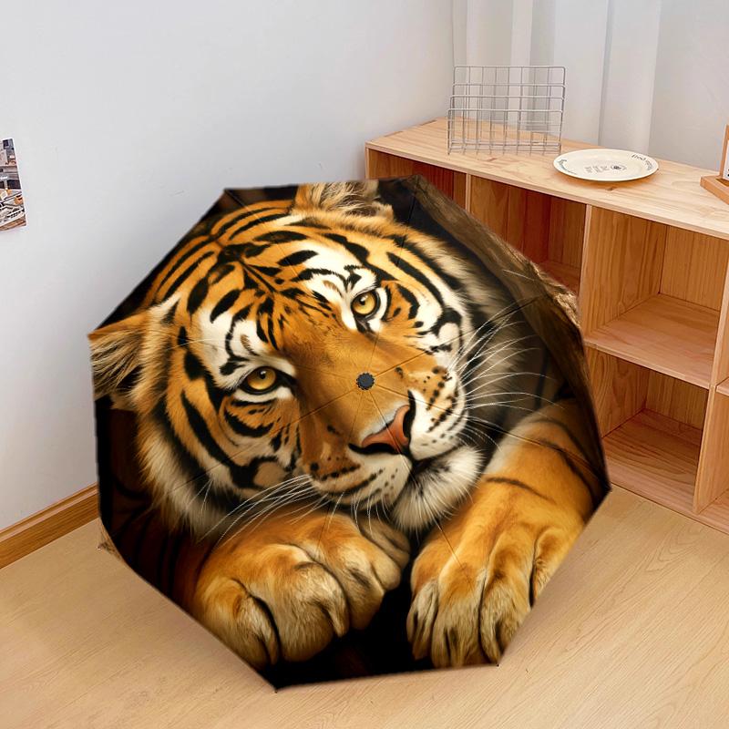 Дождевой зонт с узором «Золотой тигр»