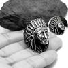 Men Women Vintage Alloy Indian Chief Pattern Finger Ring Punk Jewelry Charm