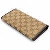 Auth GUCCI GG Canvas Long Wallet Bifold Brown gu8820nf Used