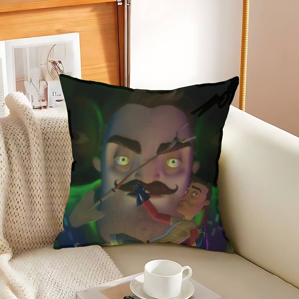 Popular Horror Game H-Hello N-Neighbor 2 Pillow Cover Sofa Cushion Cover Home Room Decoration Children Gift