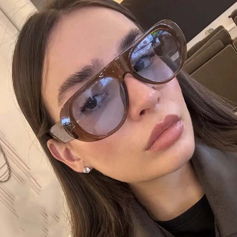 Роскошные Солнцезащитные Очки Женские Мужские Овальные Кошачий Глаз Леденец Зеркальные Брендовые Дизайнерские Солнцезащитные Очки Модные Очки Унисекс Сексуальные Крутые