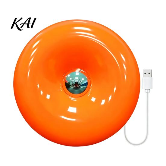 Aesthetic Room Decor Donut Night Light, Wireless Rechargeable 2-in-1 Table Lamp with Touch Dimmer, Modern Home Atmosphere Light Warm Orange Glow Wall