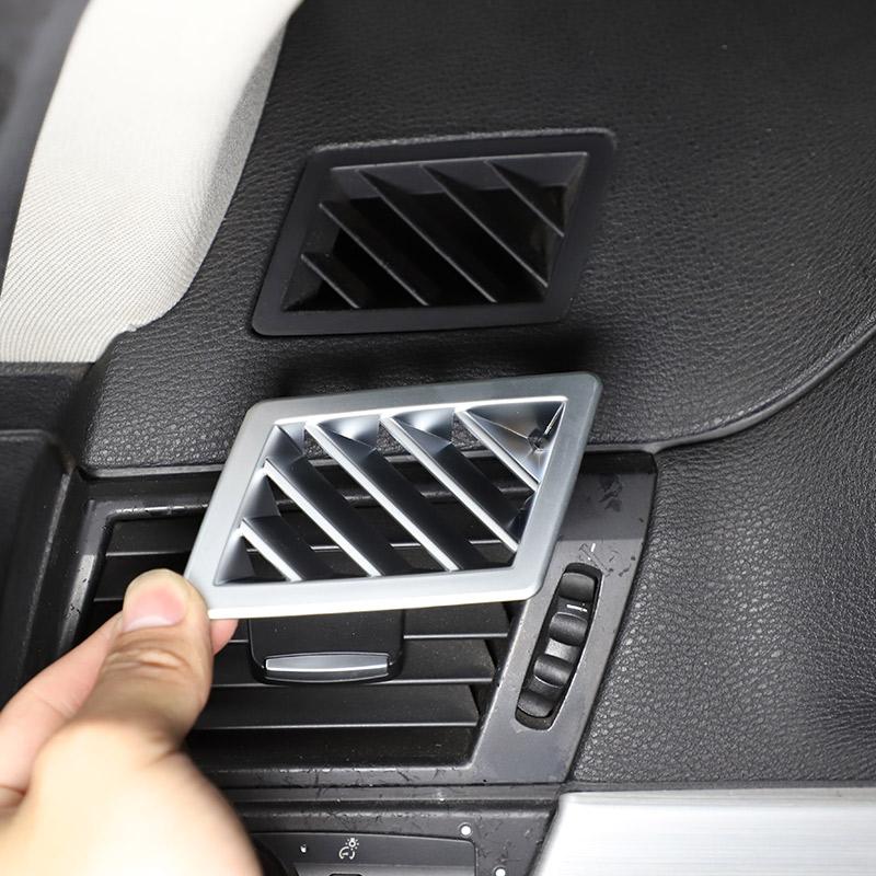 Для BMW X3 E83 2006 2007 2008 2009 2010 ABS хром/углеродное волокно приборной панели автомобиля вентиляционная рамка крышка отделка наклейки автомобиля